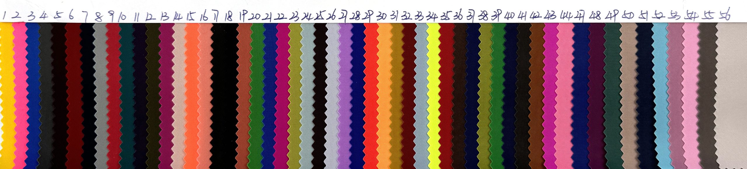 custom nylon fabric color swatch for OEM ODM bag projects