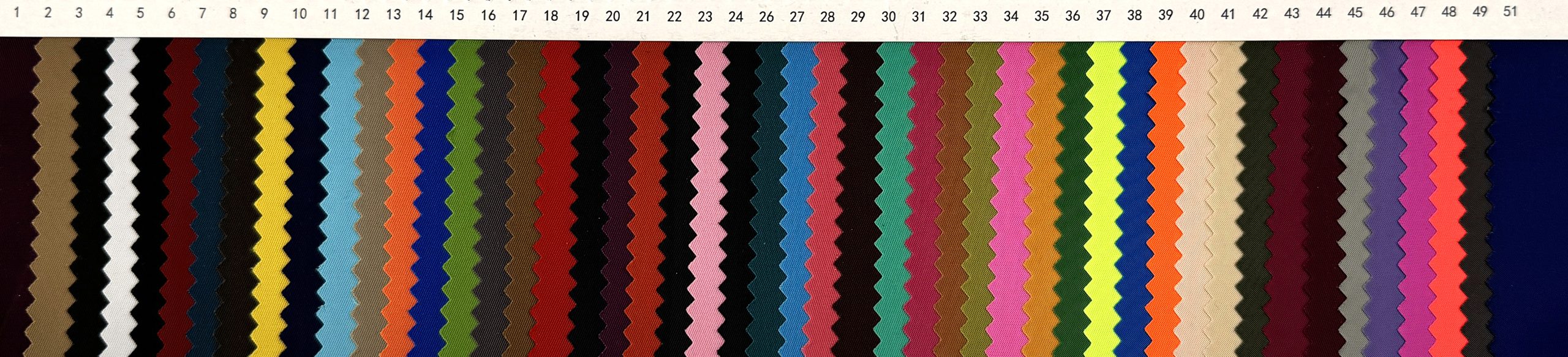polyester fabric color swatch for custom bag factory projects