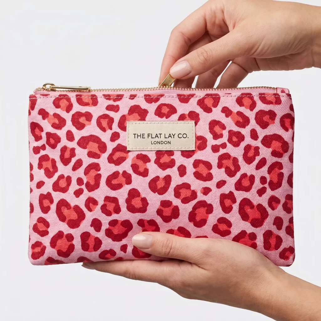 zippered cosmetic pouch product reference view 1