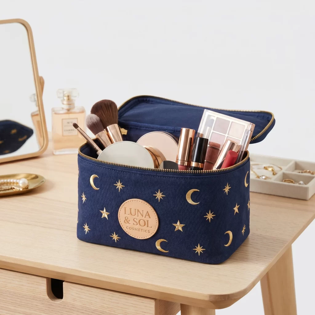 wide-opening makeup bag product reference view 2