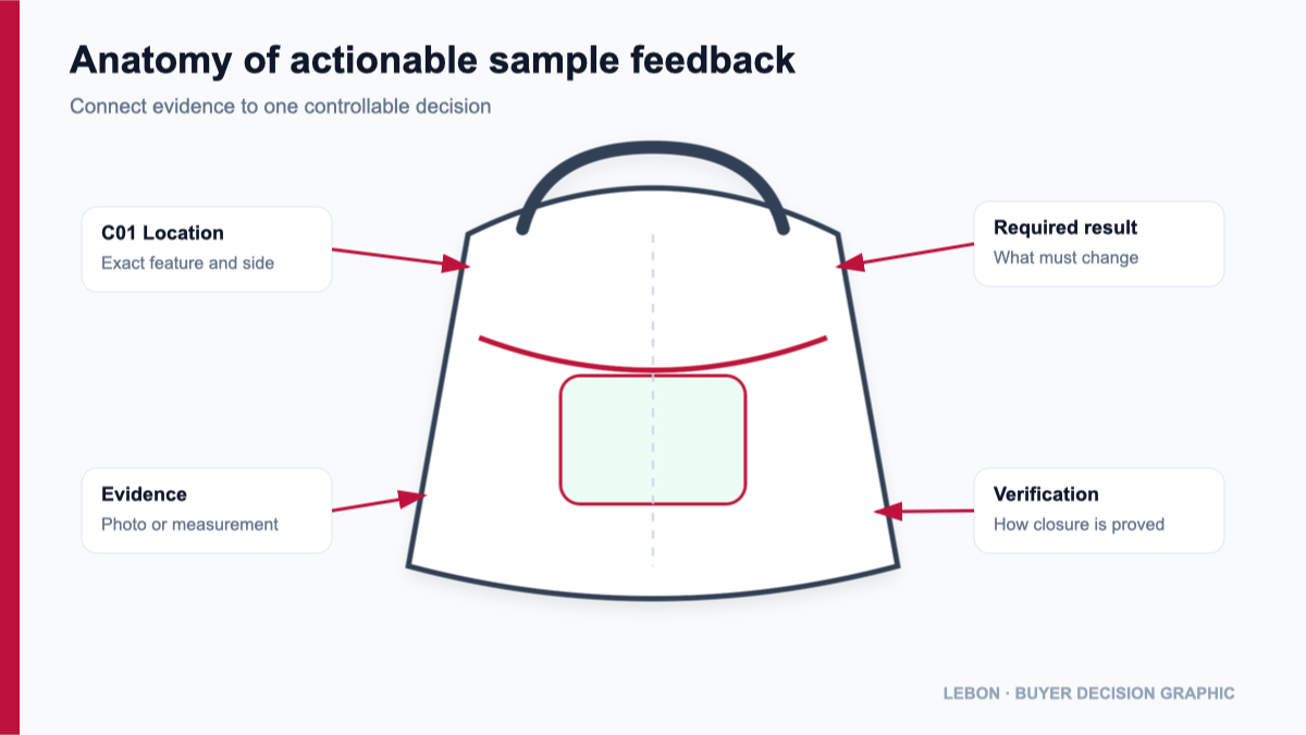 Anatomy of actionable bag sample feedback