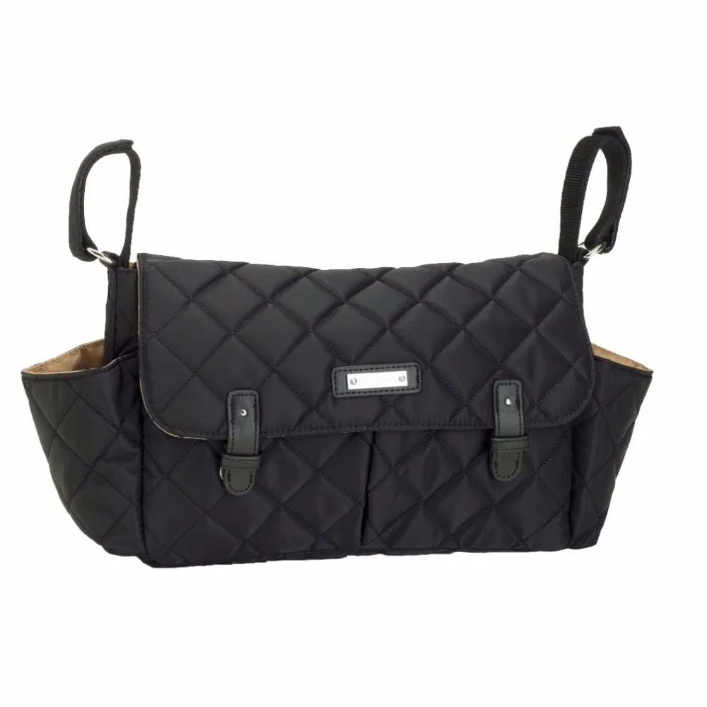 Custom Quilted Nylon Stroller Organizer Diaper Bag with Side Pockets