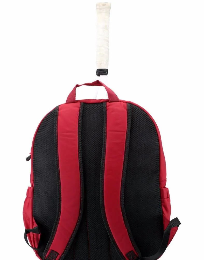 Custom Tennis Racket Backpack with Front Accessory Pocket and Side Bottle Pockets