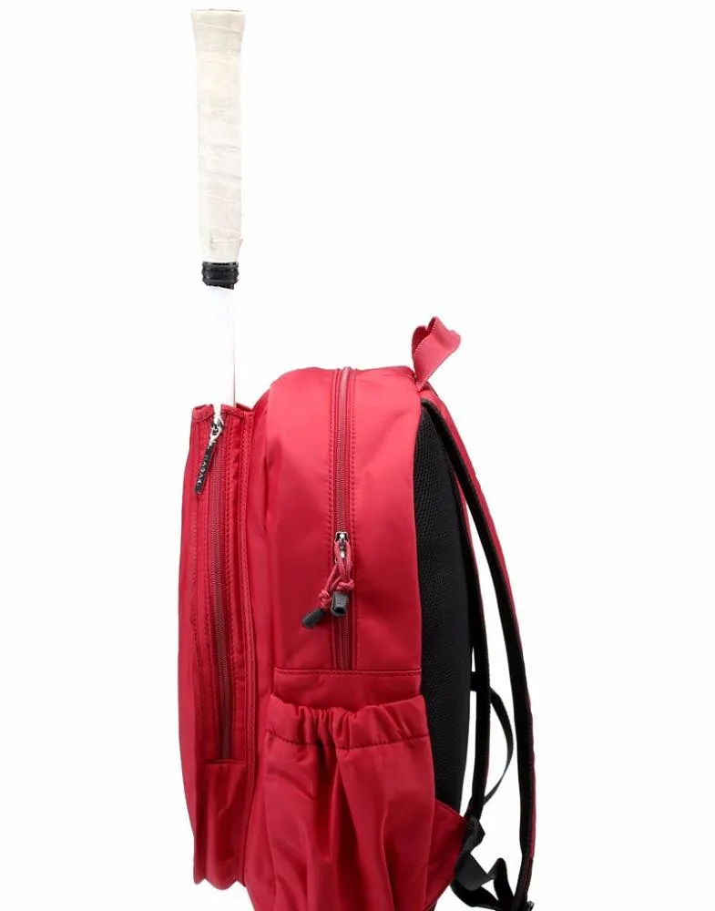 Custom Tennis Racket Backpack with Front Accessory Pocket and Side Bottle Pockets