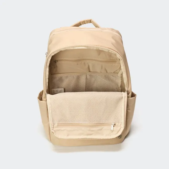 Padded Straps Custom Multi-Pocket Nylon School Backpack for Weekend Getaways