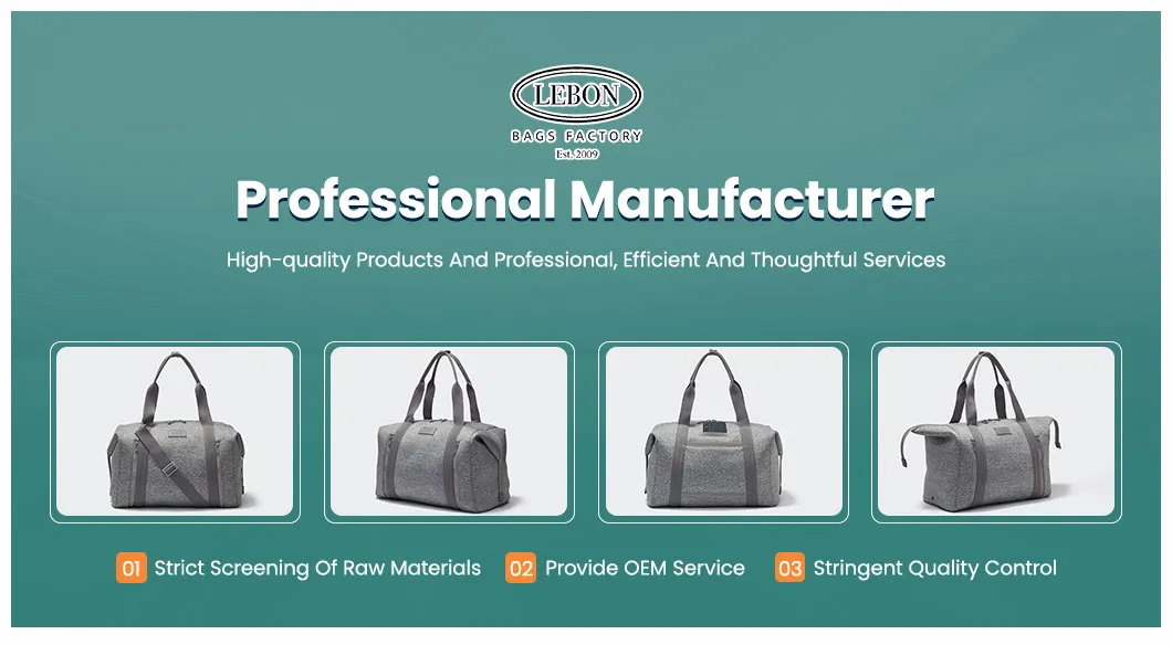 Waterproof Scratch-Resistant Neoprene Tote Travel Bag for Business Commute