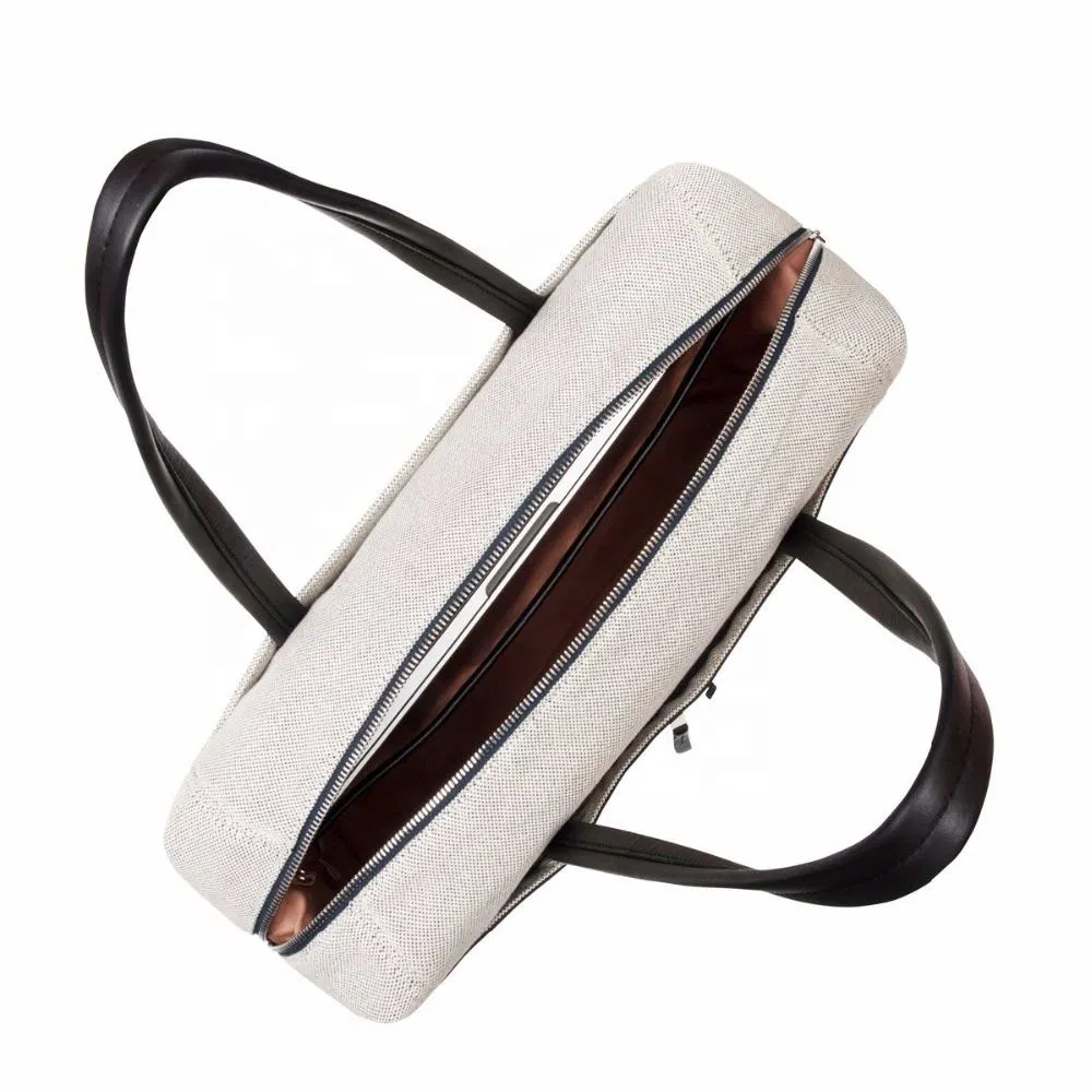 Custom Two Tone Shoulder Tote Bag with Front Zipper Pocket