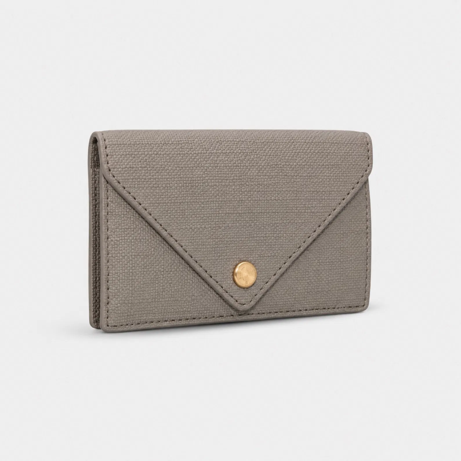 Custom PU Envelope Card Wallet with Snap Closure and Exterior D-Ring