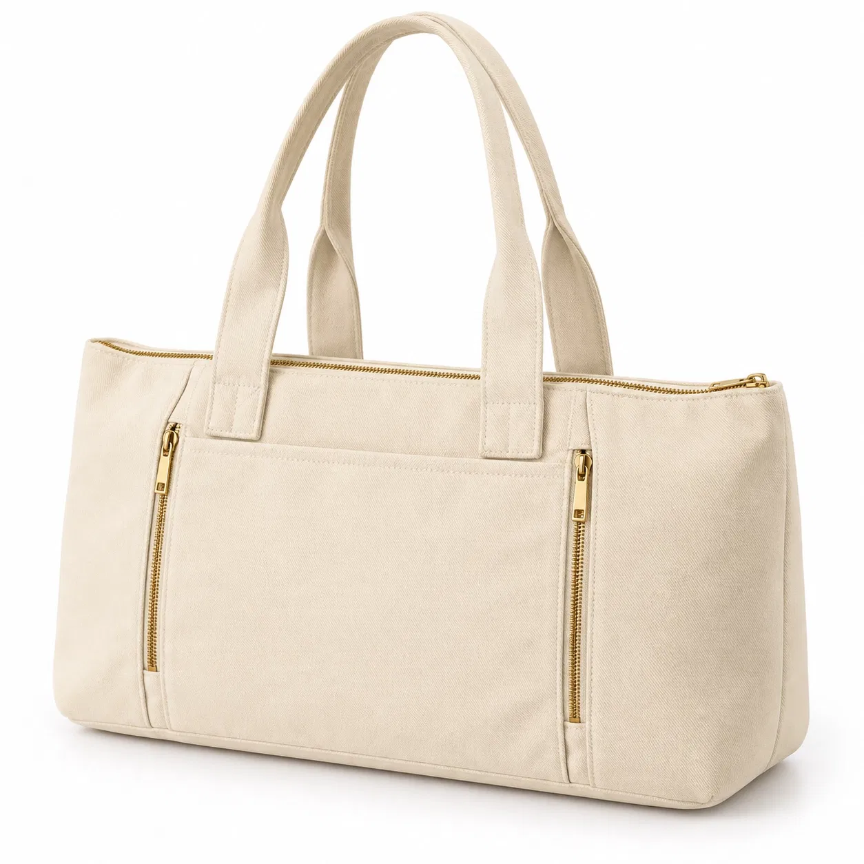 Custom Cotton Canvas Yoga Tote Bag with Mat Holder