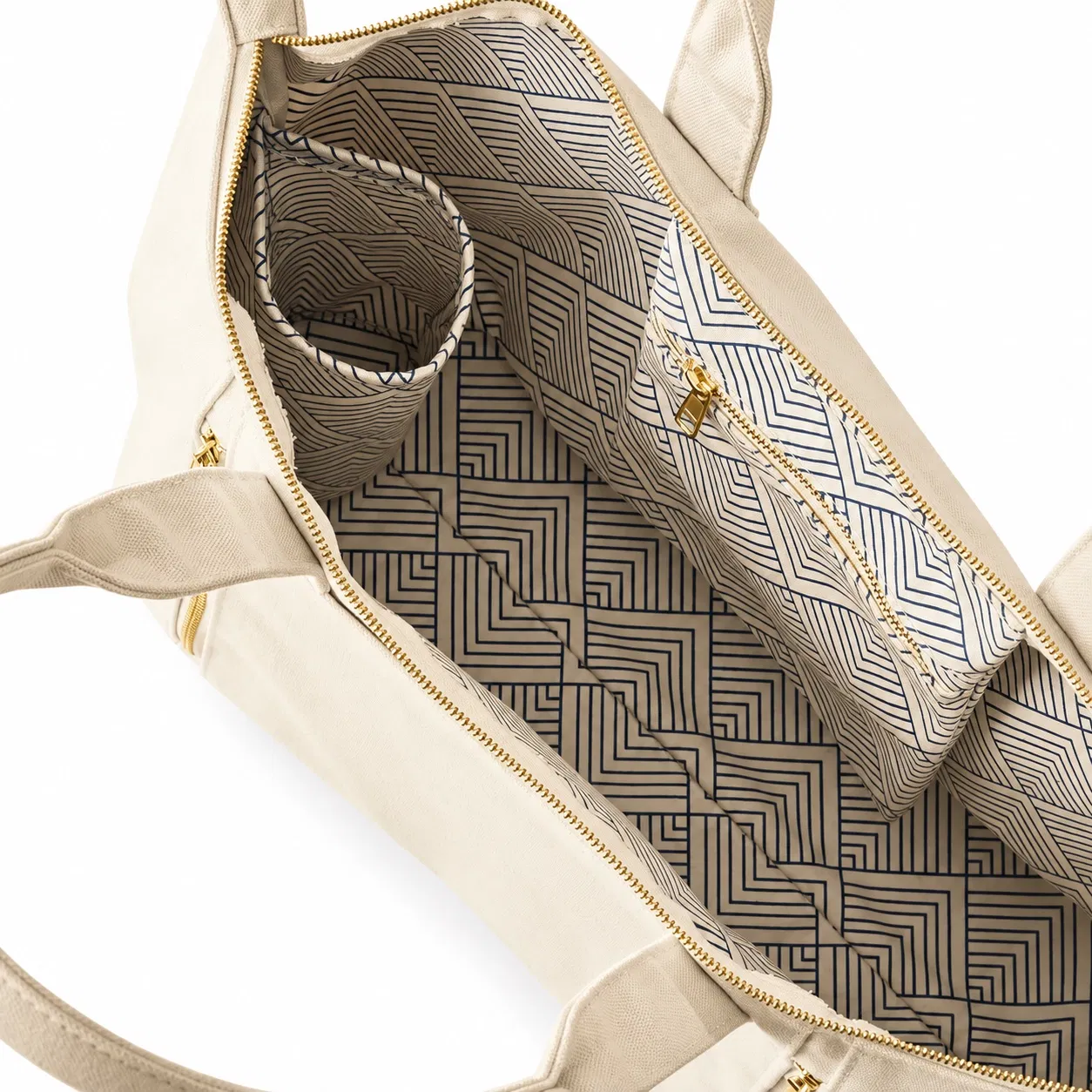 Custom Cotton Canvas Yoga Tote Bag with Mat Holder