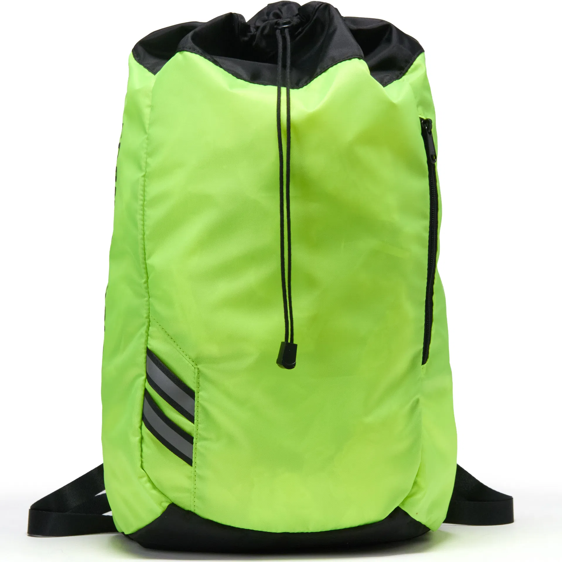 Custom Polyester Drawstring Sports Backpack with Side Zipper Pocket