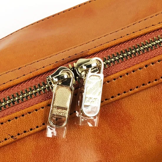 Custom PU Leather Toiletry Bag with Side Handle and Double Zipper Pulls
