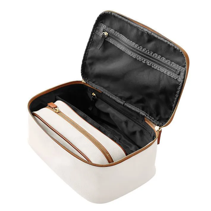 Custom Two Piece PU Cosmetic Bag Set with Travel Makeup Pouch