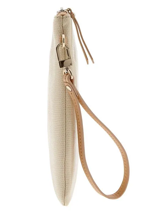 Custom PU Wristlet Clutch Bag with Zipper and Detachable Wrist Strap