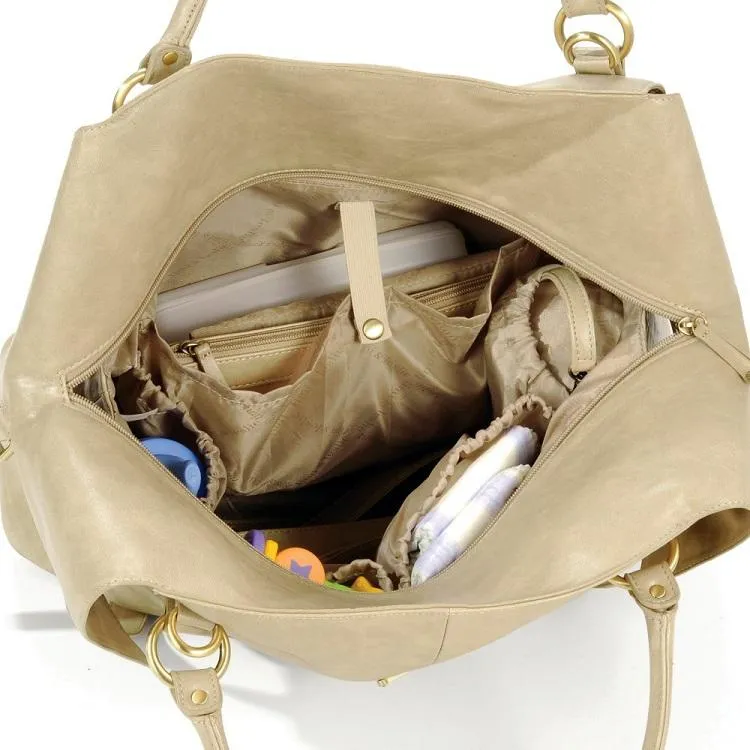 Custom PU Diaper Tote Bag with Organizer Pockets and Changing Accessories