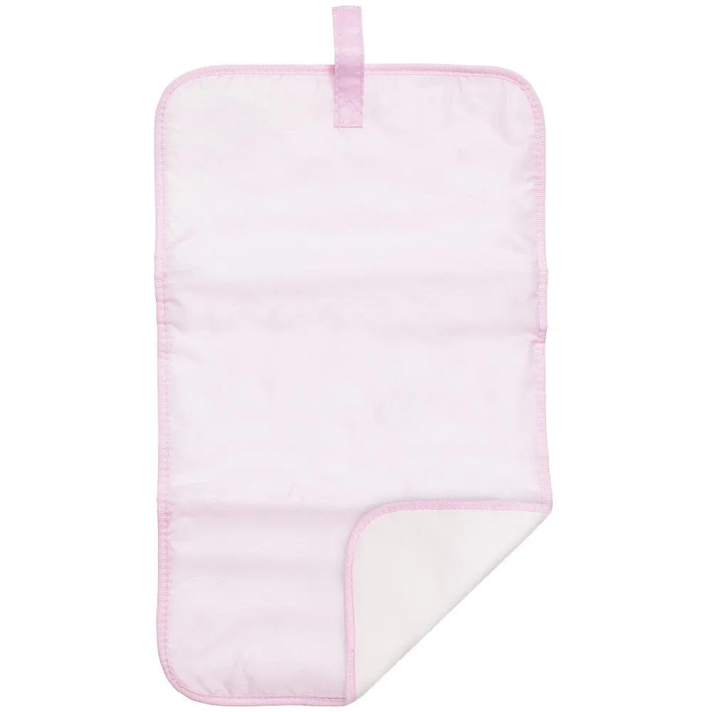 Custom Pink Polyester Diaper Bag with Changing Mat and Shoulder Strap