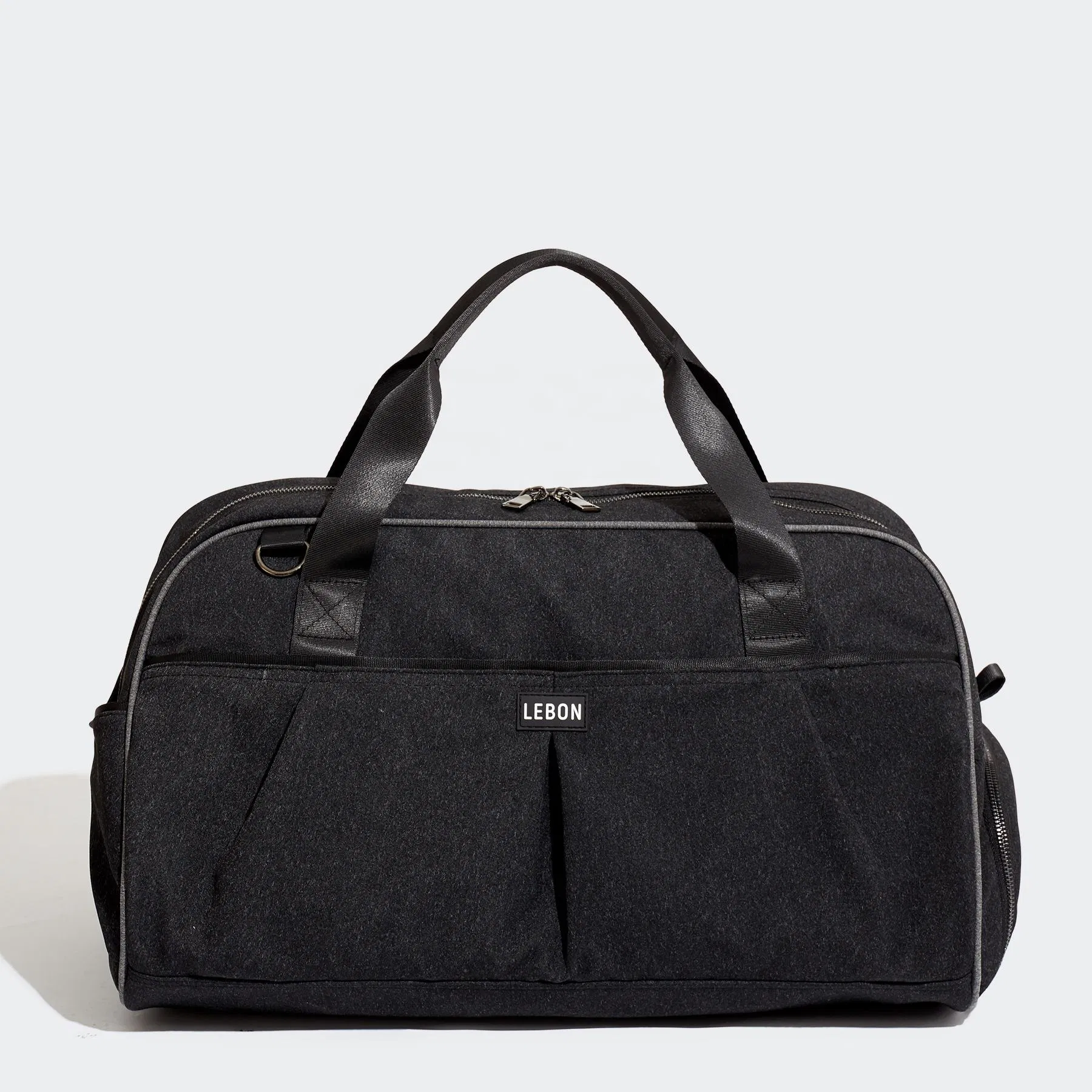 Custom Polyester Gym Duffel Bag with Separate Shoe Compartment and Front Pockets