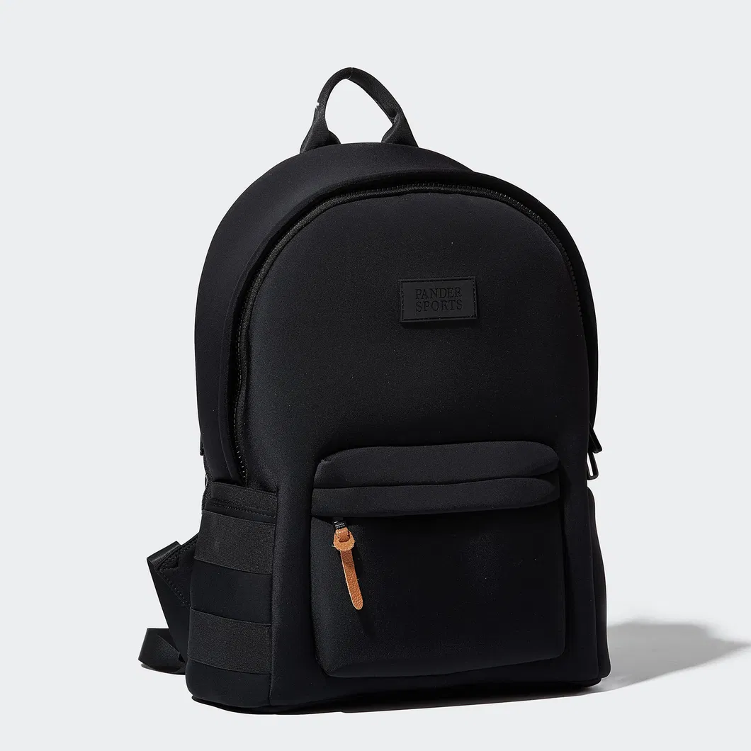 Custom Neoprene Daily Backpack with Front Zipper Pocket and Adjustable Straps
