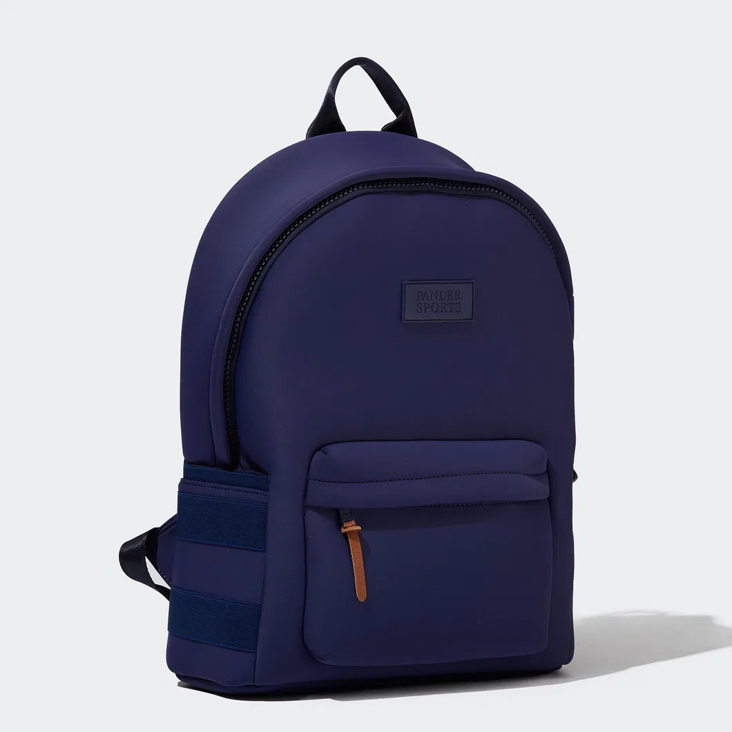Custom Neoprene Daily Backpack with Front Zipper Pocket and Adjustable Straps