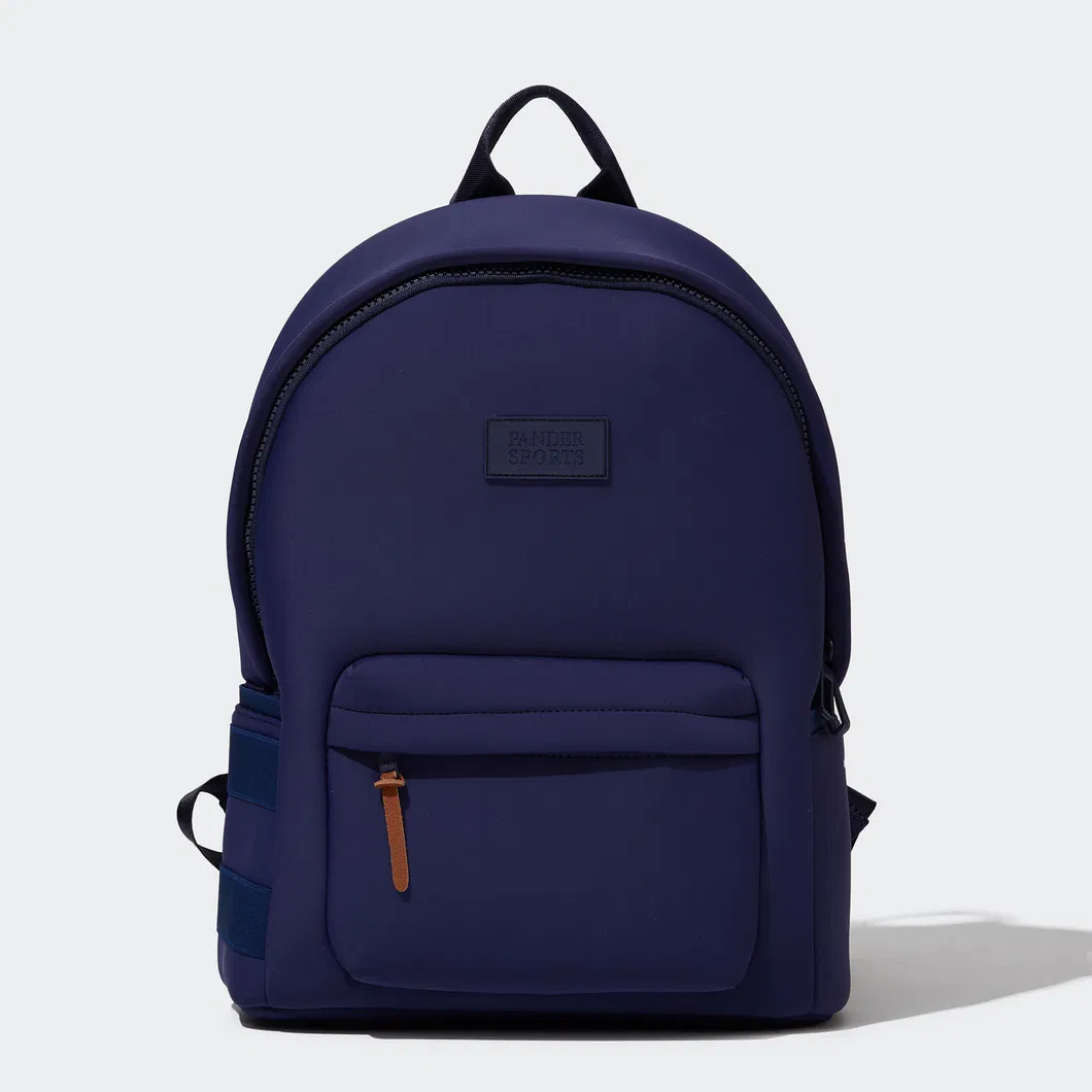 Custom Neoprene Daily Backpack with Front Zipper Pocket and Adjustable Straps