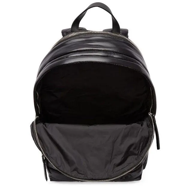 Custom Quilted Nylon Backpack with Front Zipper Pocket and Adjustable Shoulder Straps