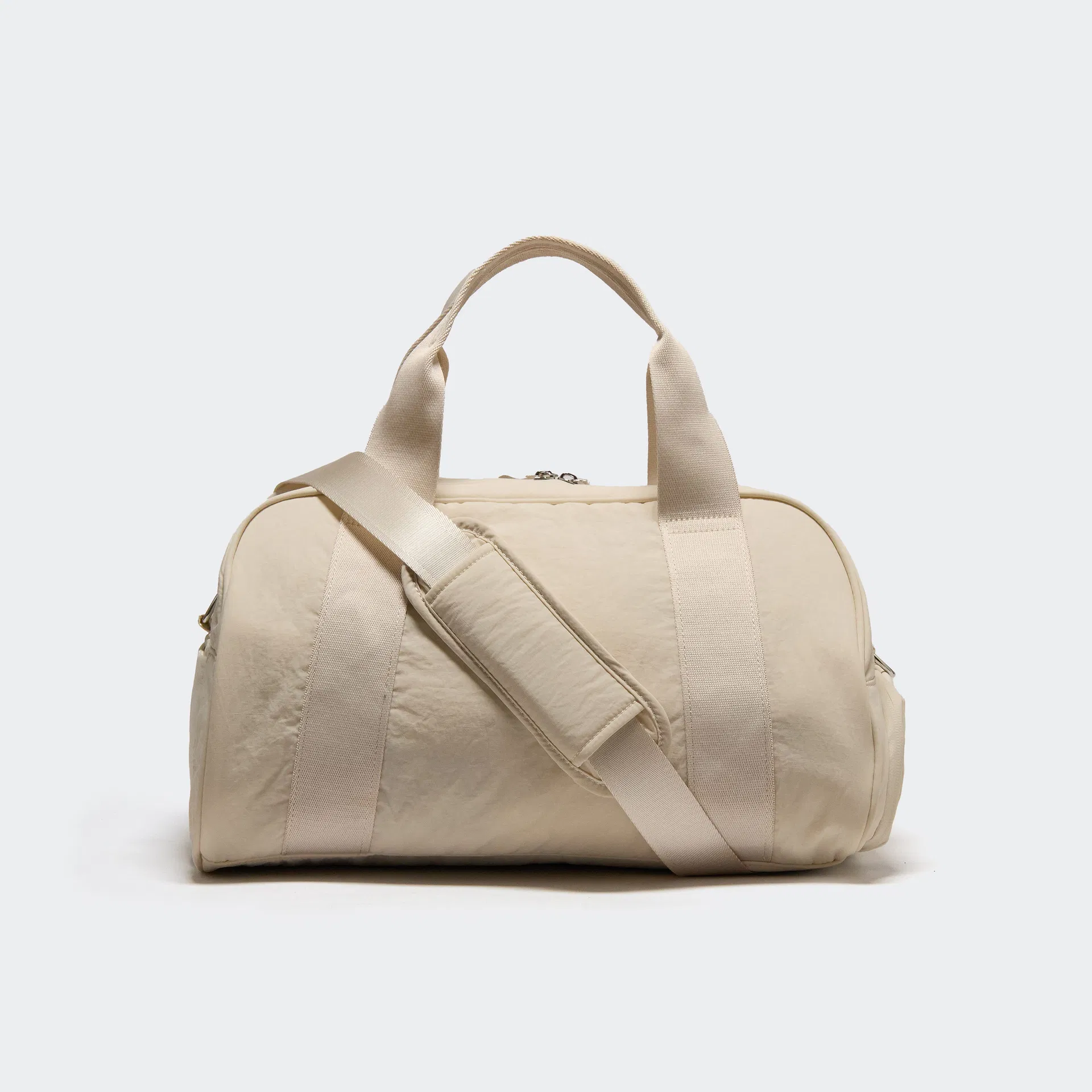 Custom Polyester Travel Duffel Bag with Ventilated Shoe Compartment and Shoulder Strap