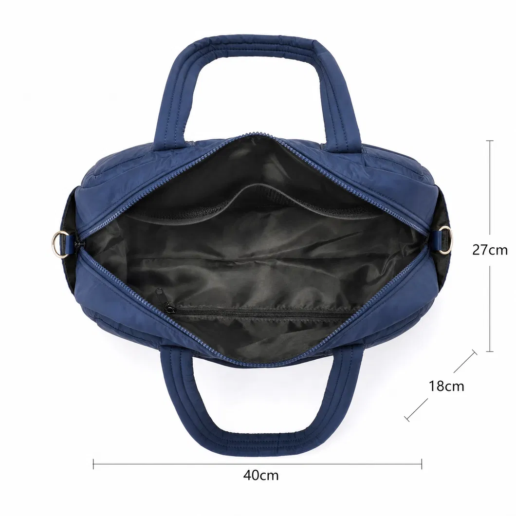 Custom Padded Polyester Travel Duffel Bag with Long Handles