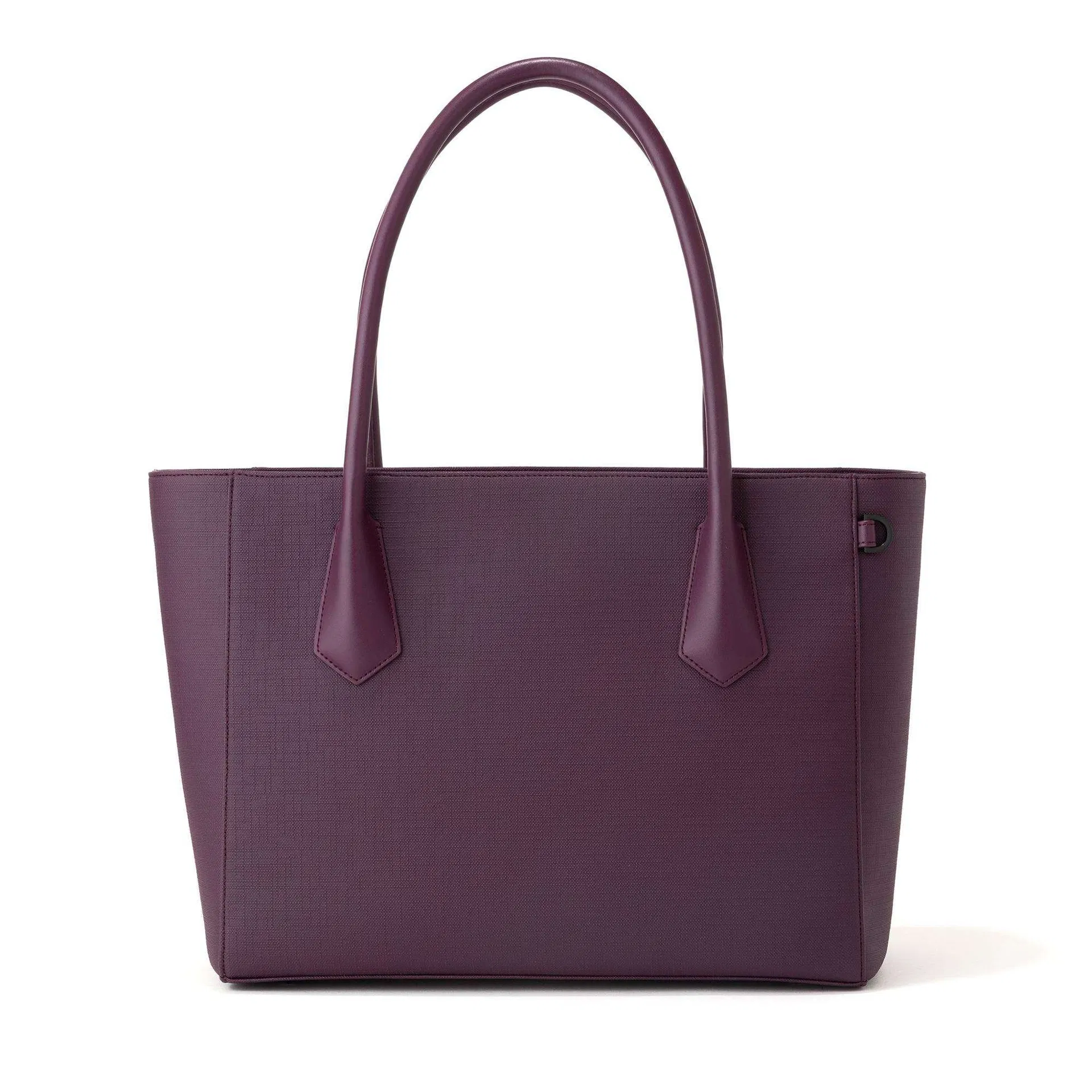 Custom PU Work Tote Bag with Laptop Compartment and Zipper Closure