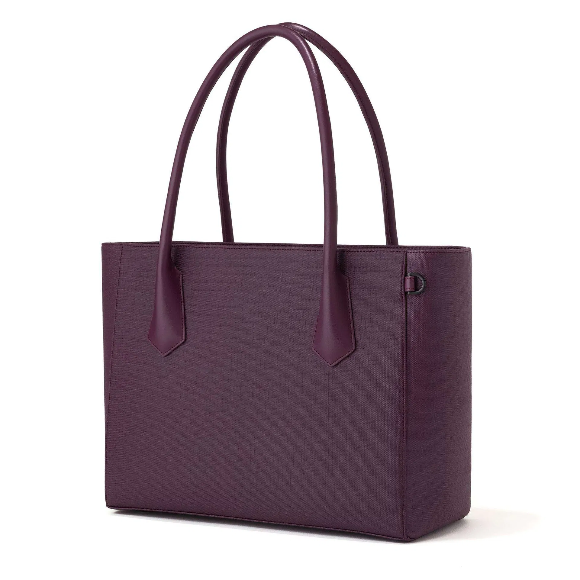Custom PU Work Tote Bag with Laptop Compartment and Zipper Closure