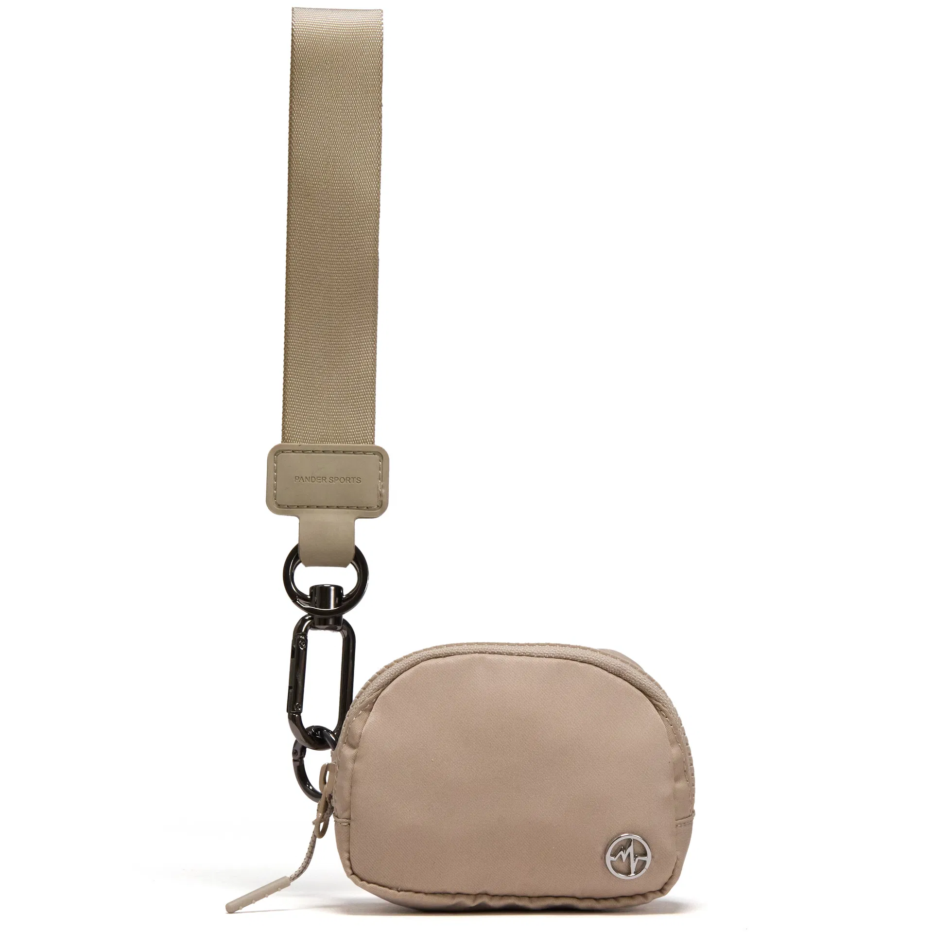 Nylon Mini Zipper Coin Pouch with Detachable Wrist Strap and Key Clip