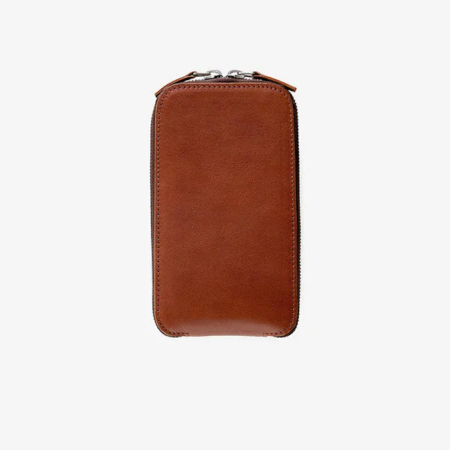 Custom PU Leather Zip Around Phone Wallet with Card Slots