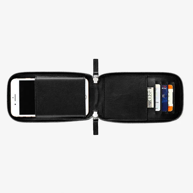 Custom PU Leather Zip Around Phone Wallet with Card Slots