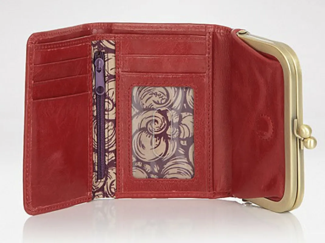 Custom Vintage Kisslock Wallet with Card Slots and Coin Compartment