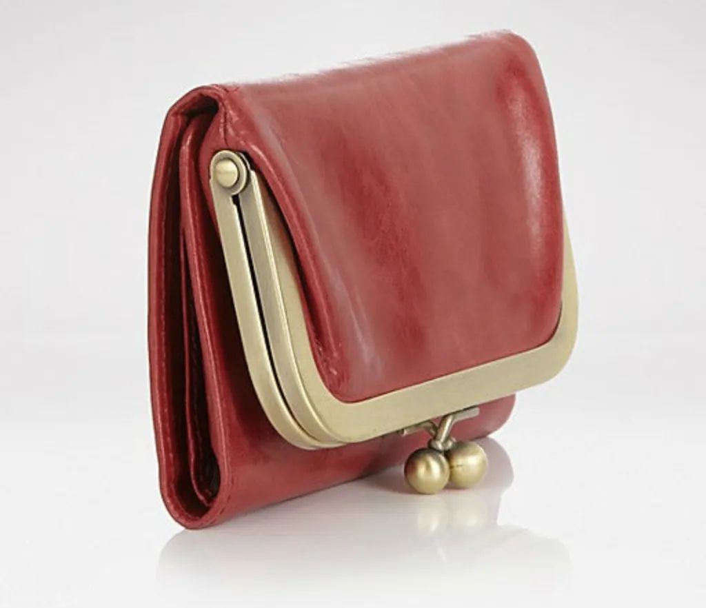 Custom Vintage Kisslock Wallet with Card Slots and Coin Compartment