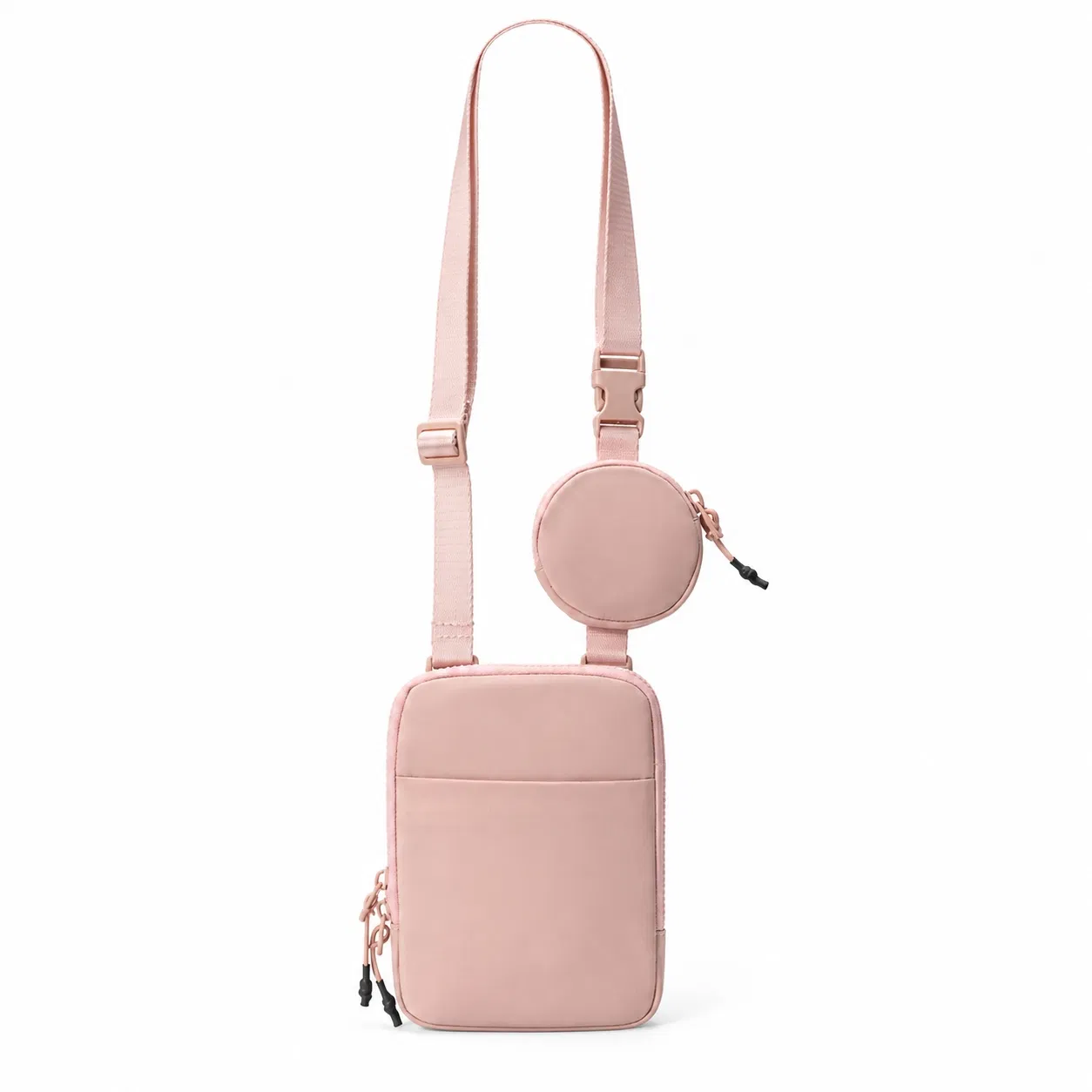 Custom Two in One Crossbody Waist Bag with Detachable Round Pouch