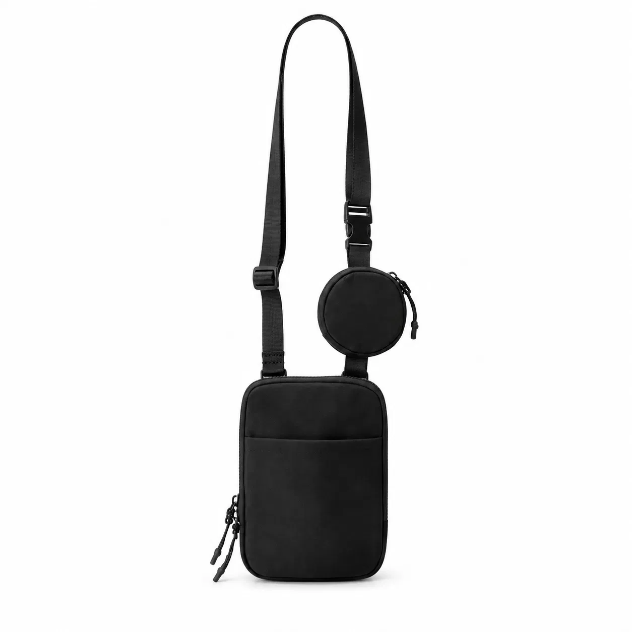 Custom Two in One Crossbody Waist Bag with Detachable Round Pouch