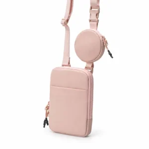 Custom Polyester Crossbody Waist Bag with Removable Round Pouch and Adjustable Strap
