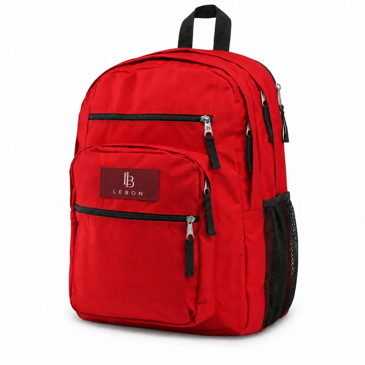 Custom Pink 34L Laptop Backpack with Front Organizer and Padded Shoulder Straps