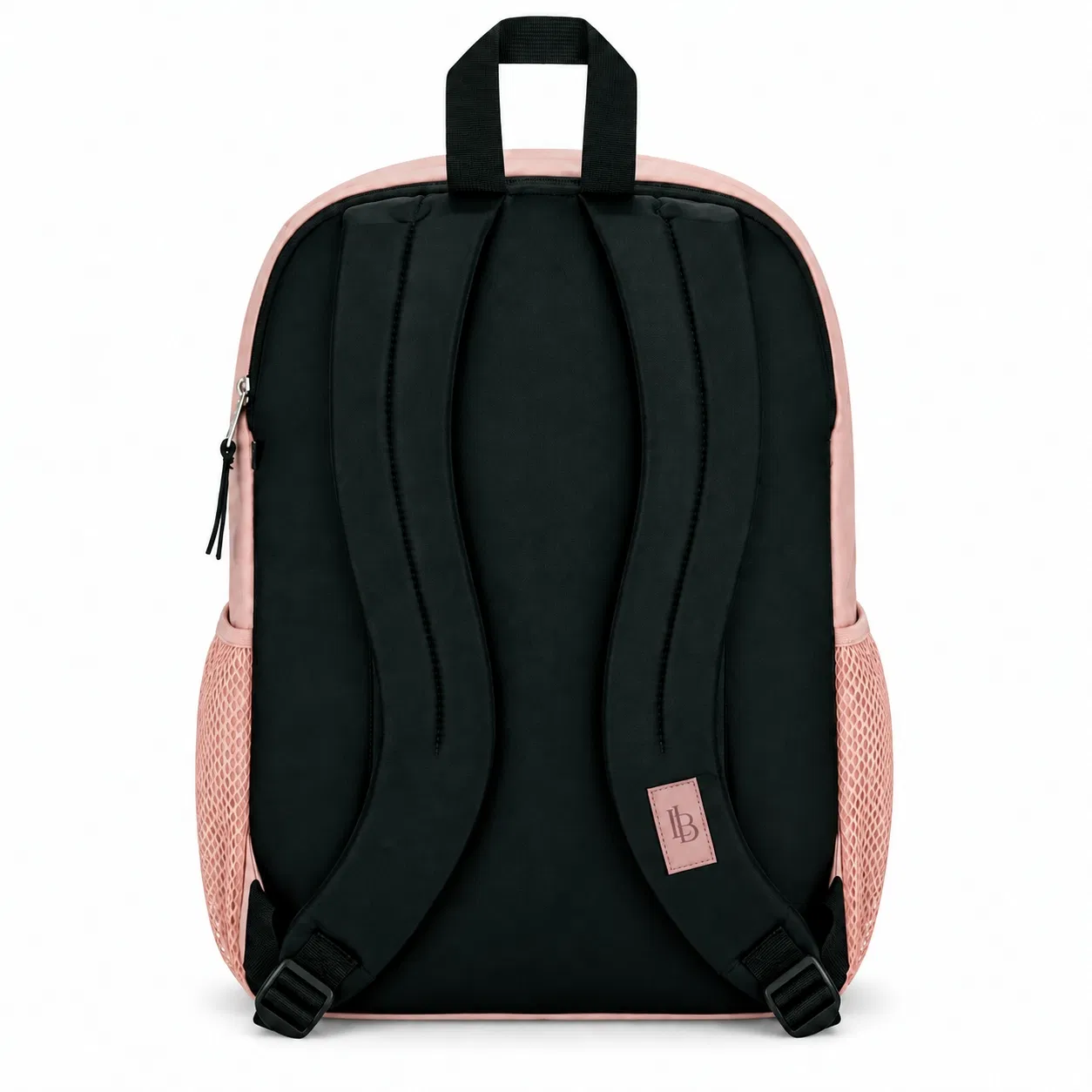 Custom Pink 34L Laptop Backpack with Front Organizer and Padded Shoulder Straps