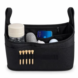 Custom Golf Cart Organizer Bag with Adjustable Dividers and Tee Holders