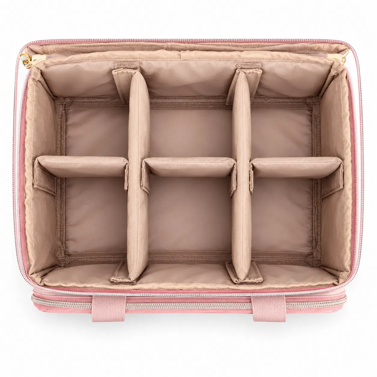 Custom Quilted Sewing Storage Bag with Double Layers and Removable Dividers