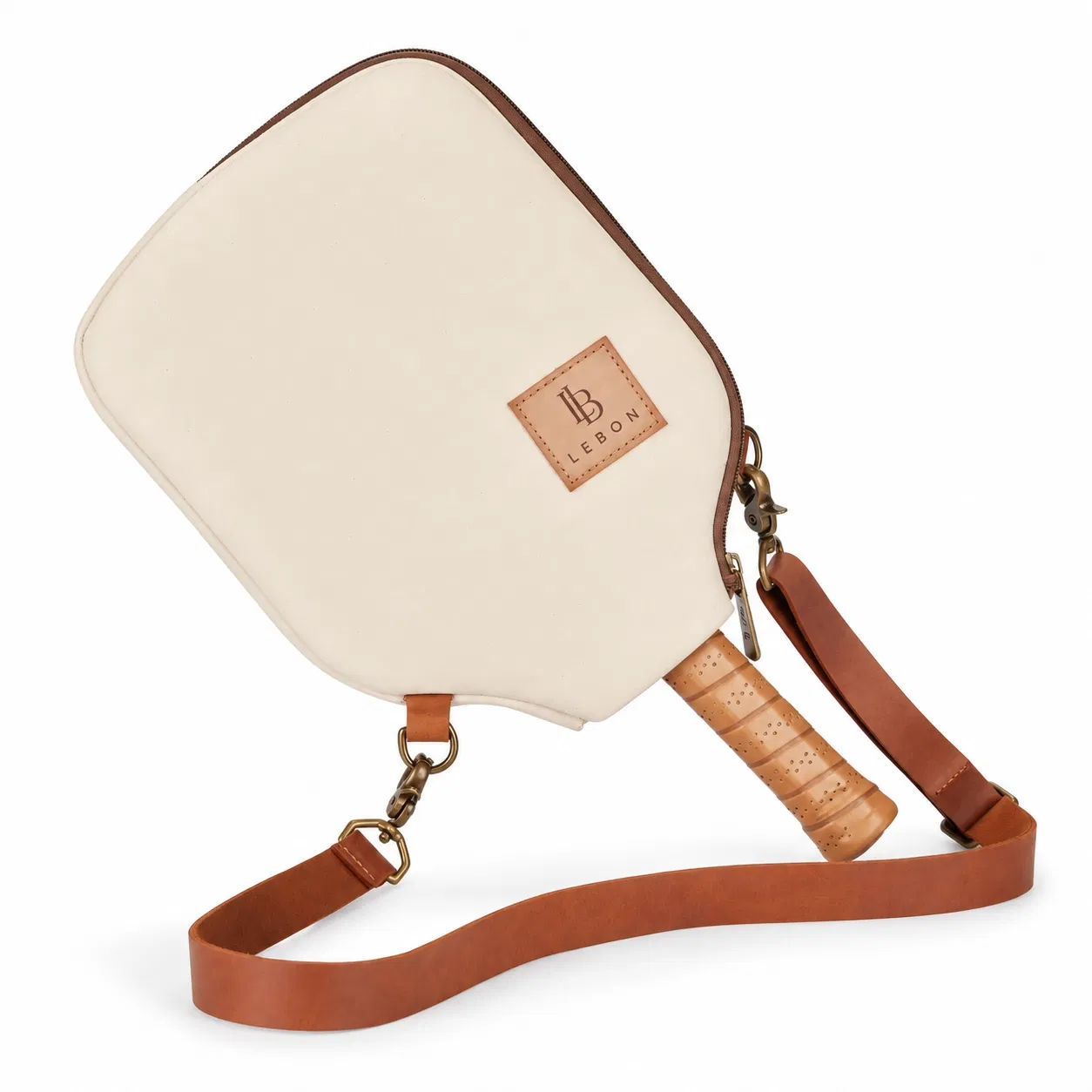 Custom Pickleball Paddle Cover Bag with Shoulder Strap and Back Pocket
