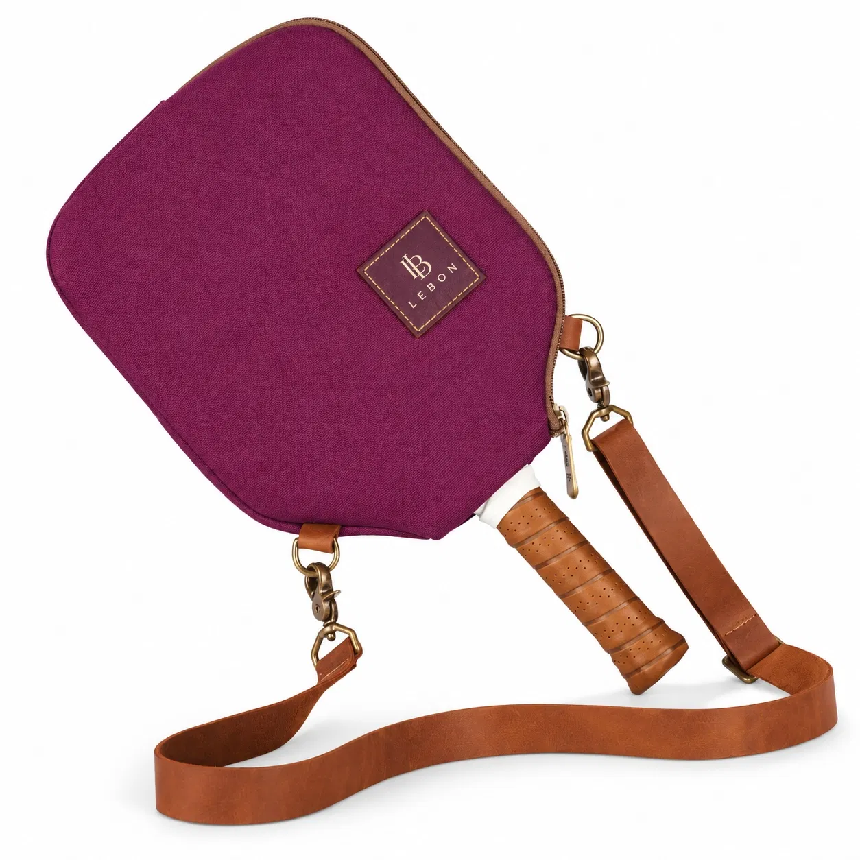 Custom Pickleball Paddle Cover Bag with Shoulder Strap and Back Pocket