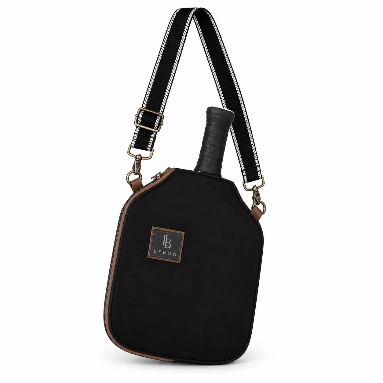 Custom Pickleball Paddle Cover Bag with Shoulder Strap and Back Pocket