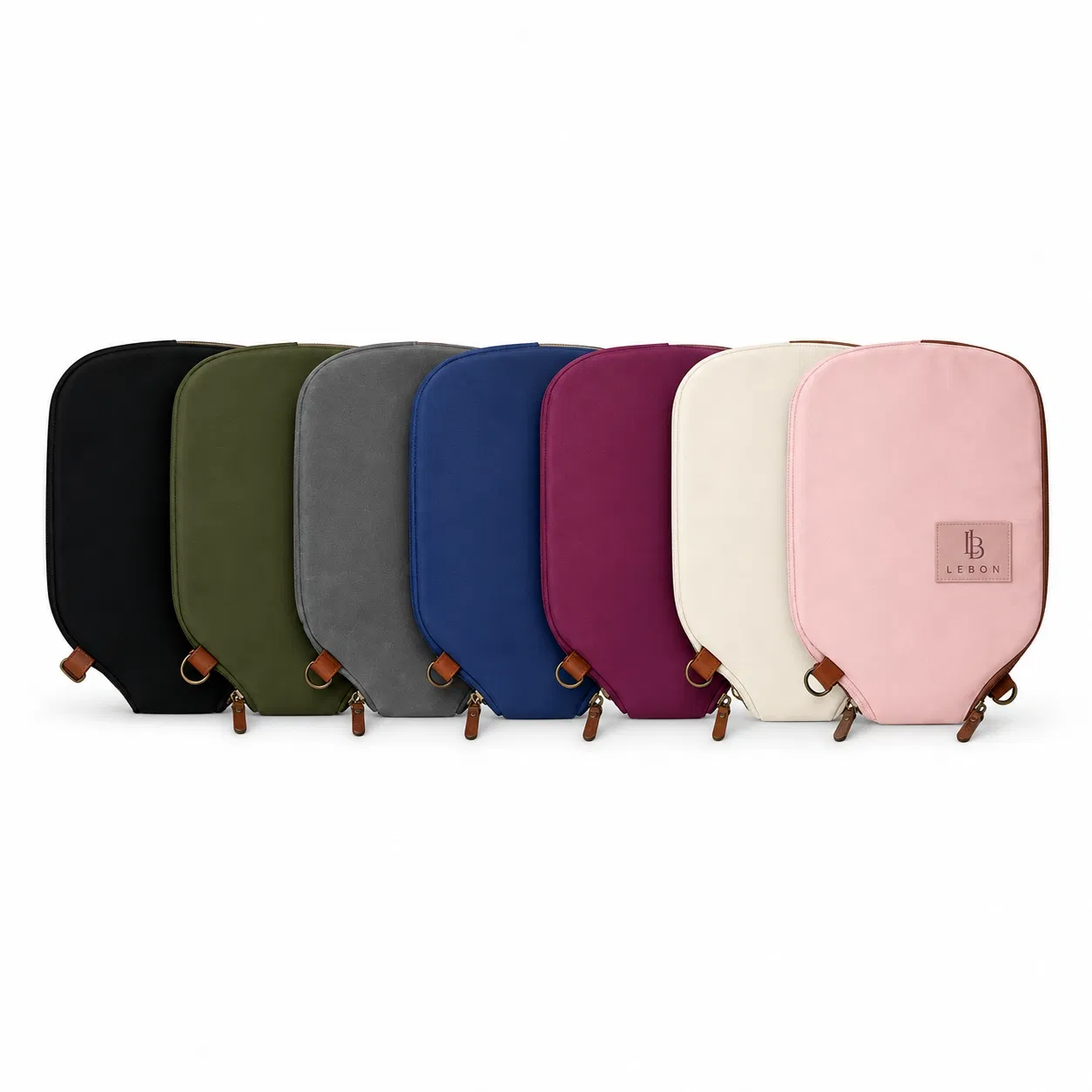 Custom Pickleball Paddle Cover Bag with Shoulder Strap and Back Pocket