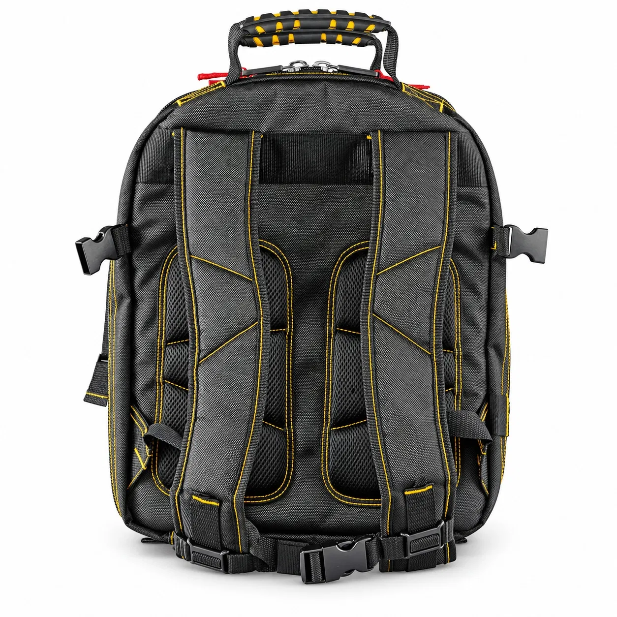 Custom Polyester Tool Backpack with Multiple Organizer Panels and Padded Shoulder Straps