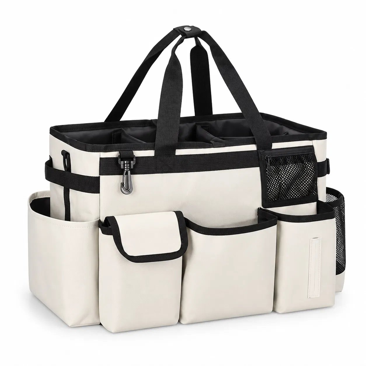 Custom Polyester Cleaning Caddy Bag with Dividers and Shoulder Strap