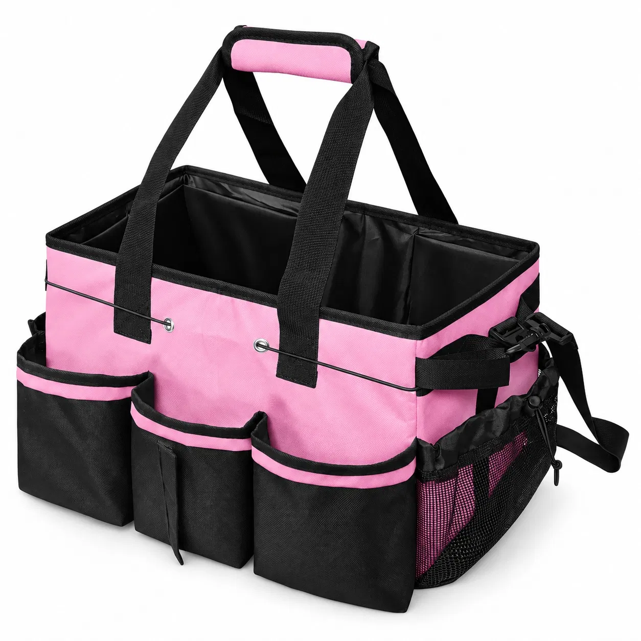 Custom Polyester Cleaning Caddy Bag with Dividers and Shoulder Strap