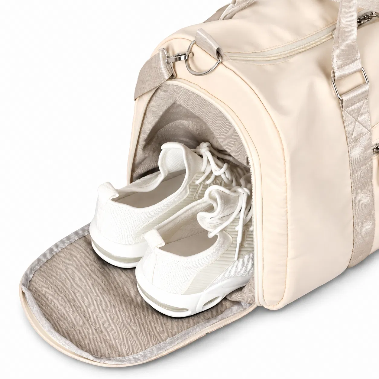 Custom Polyester Travel Duffel Bag with Ventilated Shoe Compartment