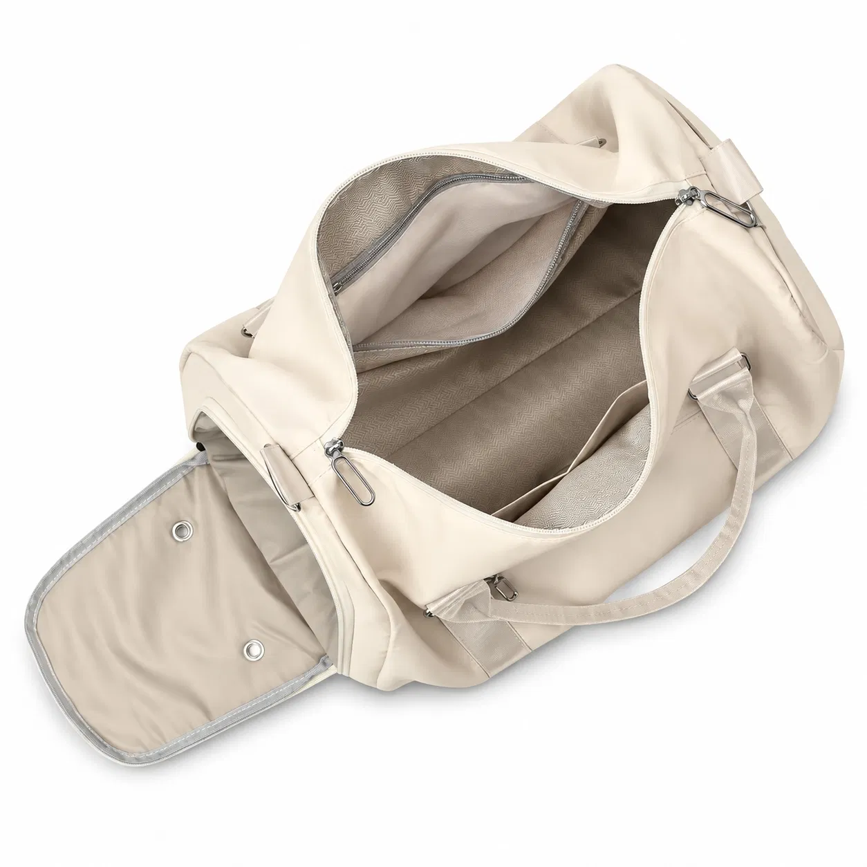 Custom Polyester Travel Duffel Bag with Ventilated Shoe Compartment